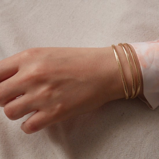Altezza Tripla - 14k Gold Bracelet