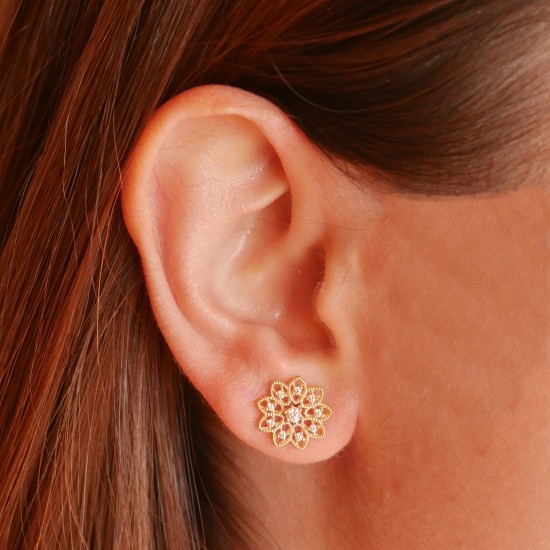 Ferla Duo -18k Gold Earrings