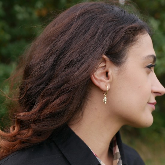 Piume - 14k Gold earrings