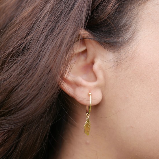 Piume - 14k Gold earrings