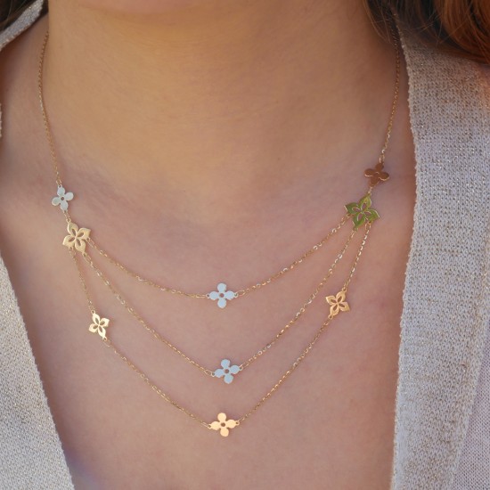 Ravello Triplo - 14k Gold necklace