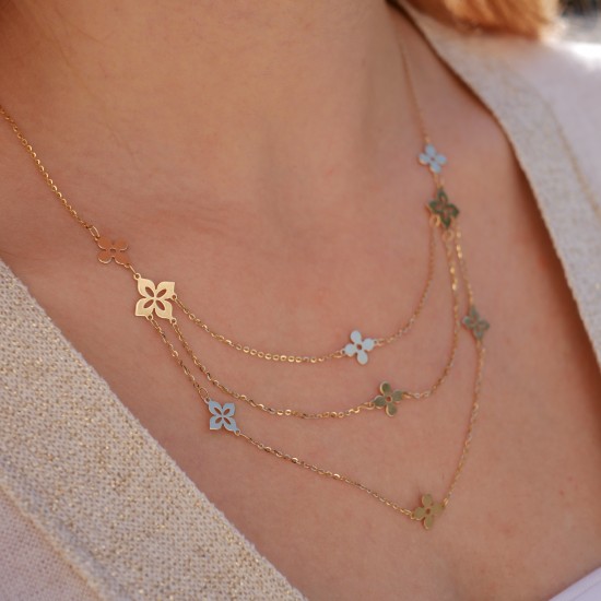 Ravello Triplo - 14k Gold necklace