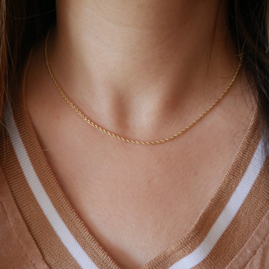 Rotondella - 18k 40cm Gold Necklace